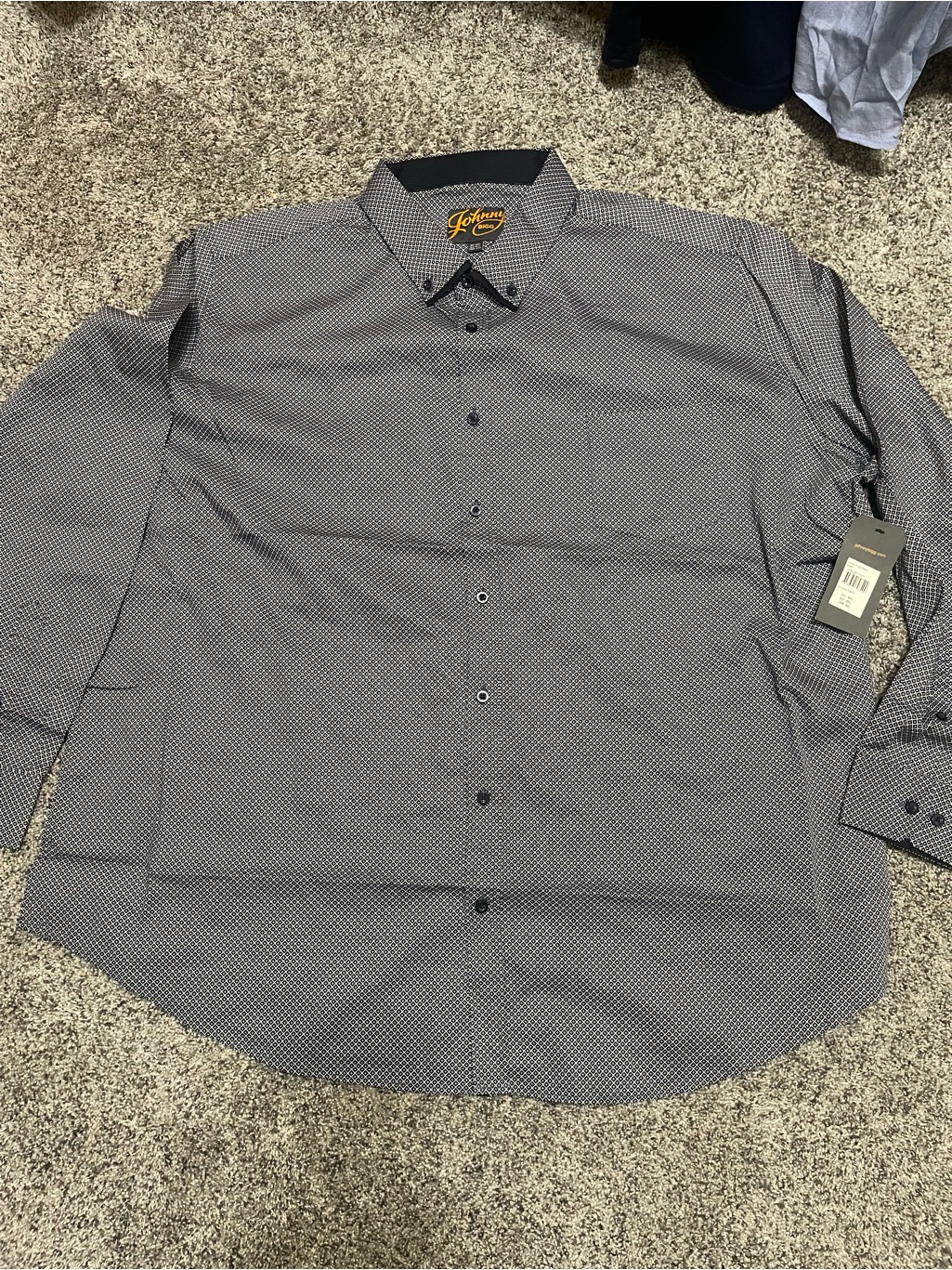 Johnnie-O Men's Navy Microdot Dress Shirt